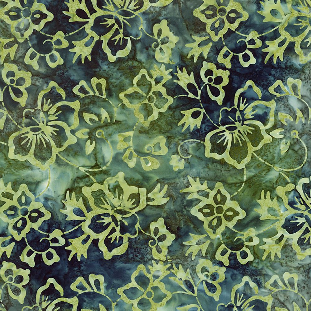 Riley Blake Fabrics Batiks Radiant Flourish Rainstorm | Quilt Fabric